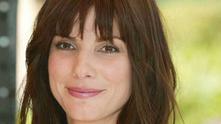 Sandra Bullock Smiling Pink Lips Cute Face Closeup
